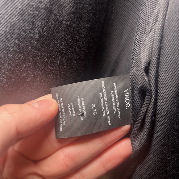 Vince Leather Cafe Racer Jacket XL Men - Picture 2 of 11